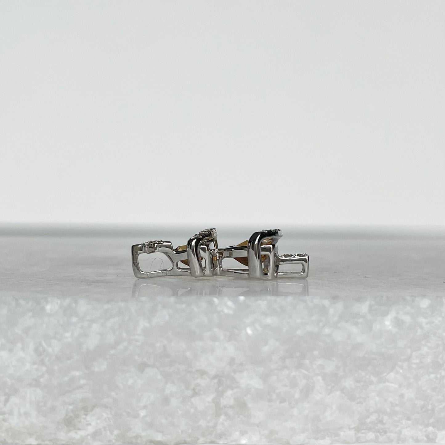 18K Solid Gold Citrine and Diamond Christmas Tree Pendant (pendant only)