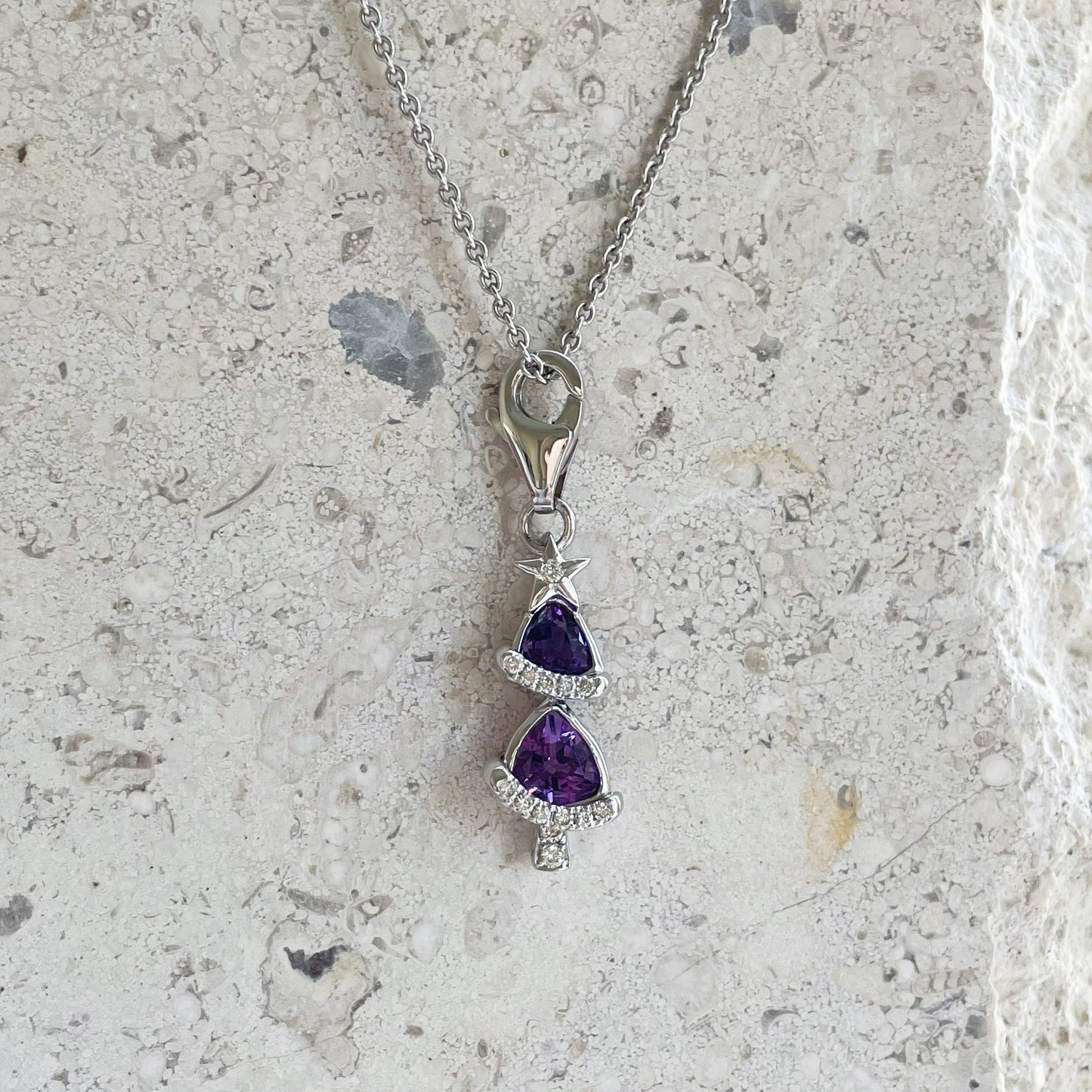 14K Solid Gold Christmas Tree Charm for Necklace/Bracelet/Keychain/Shoe/Wallet