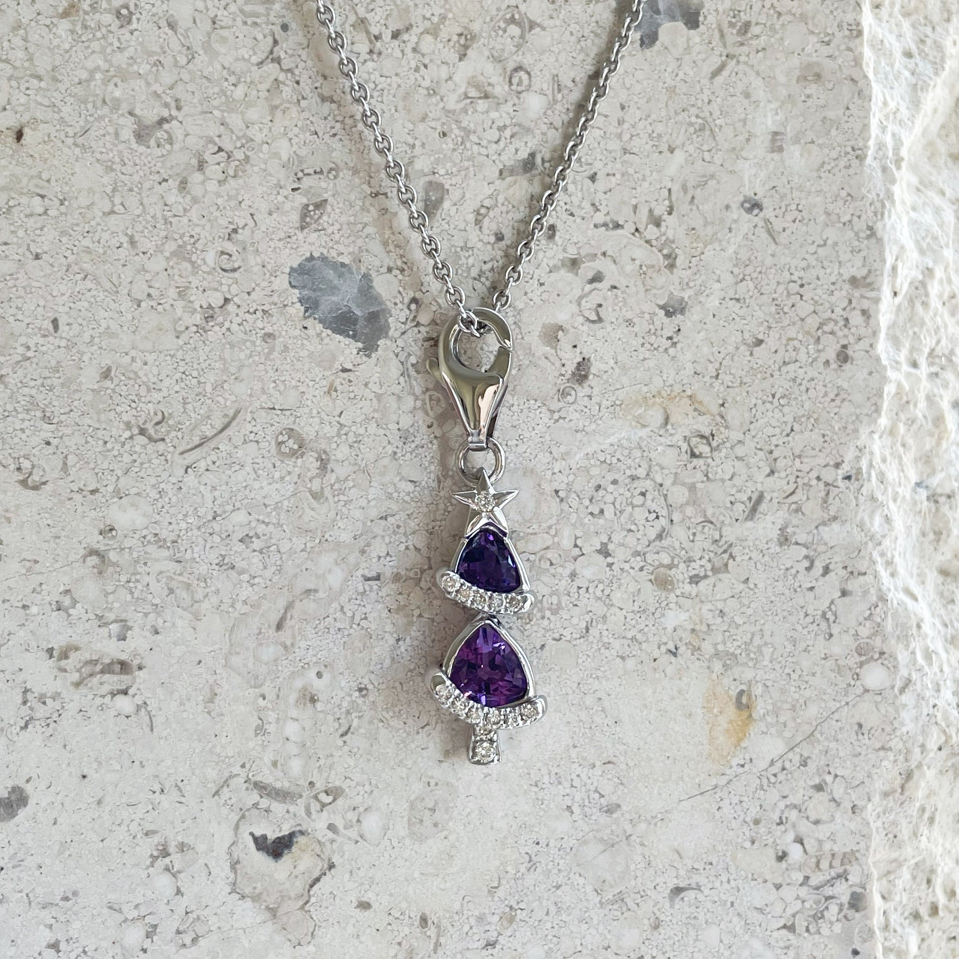 14K Solid Gold Christmas Tree Charm for Necklace/Bracelet/Keychain/Shoe/Wallet