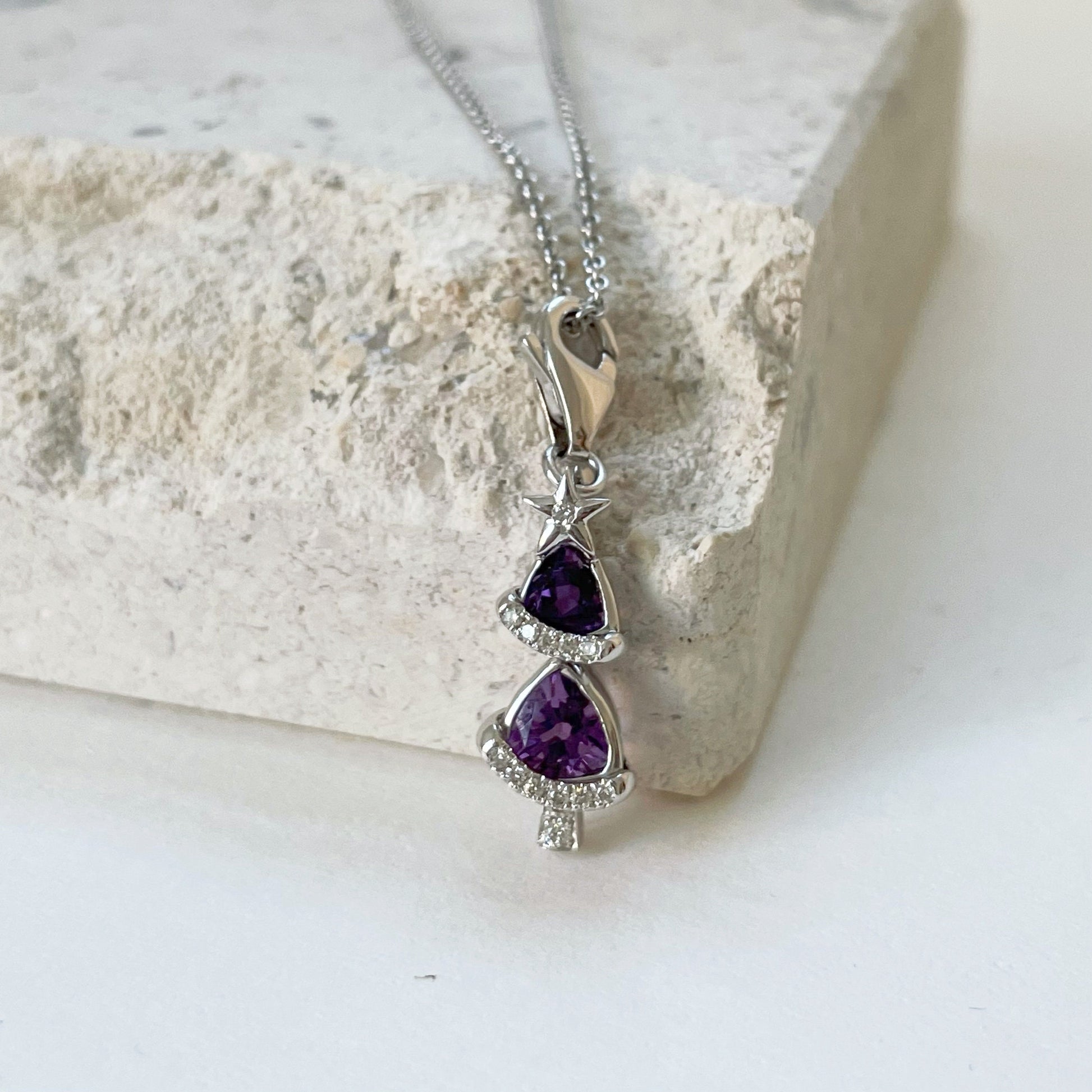 14K Solid Gold Christmas Tree Charm for Necklace/Bracelet/Keychain/Shoe/Wallet