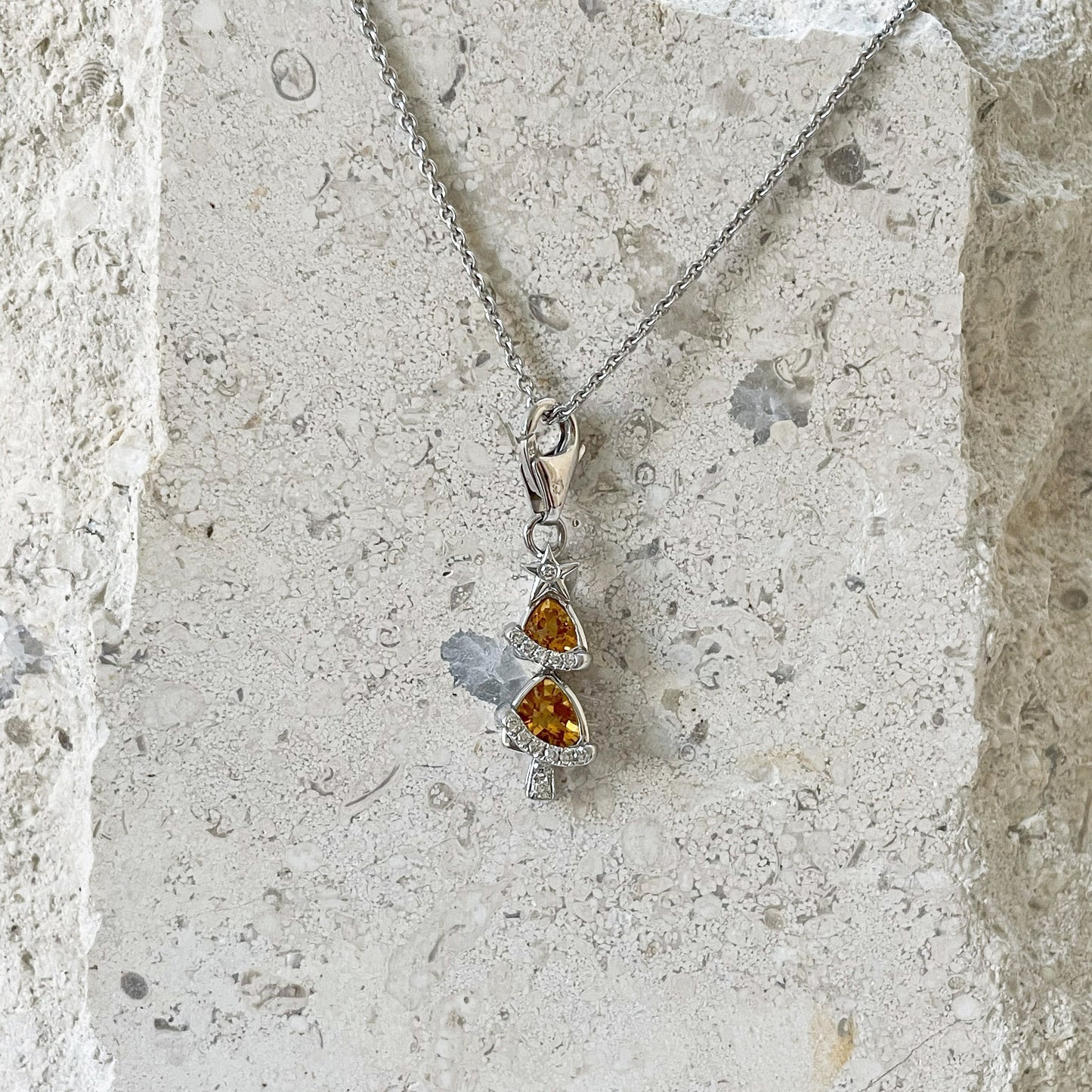 14K Solid Gold Christmas Tree Charm for Necklace/Bracelet/Keychain/Shoe/Wallet