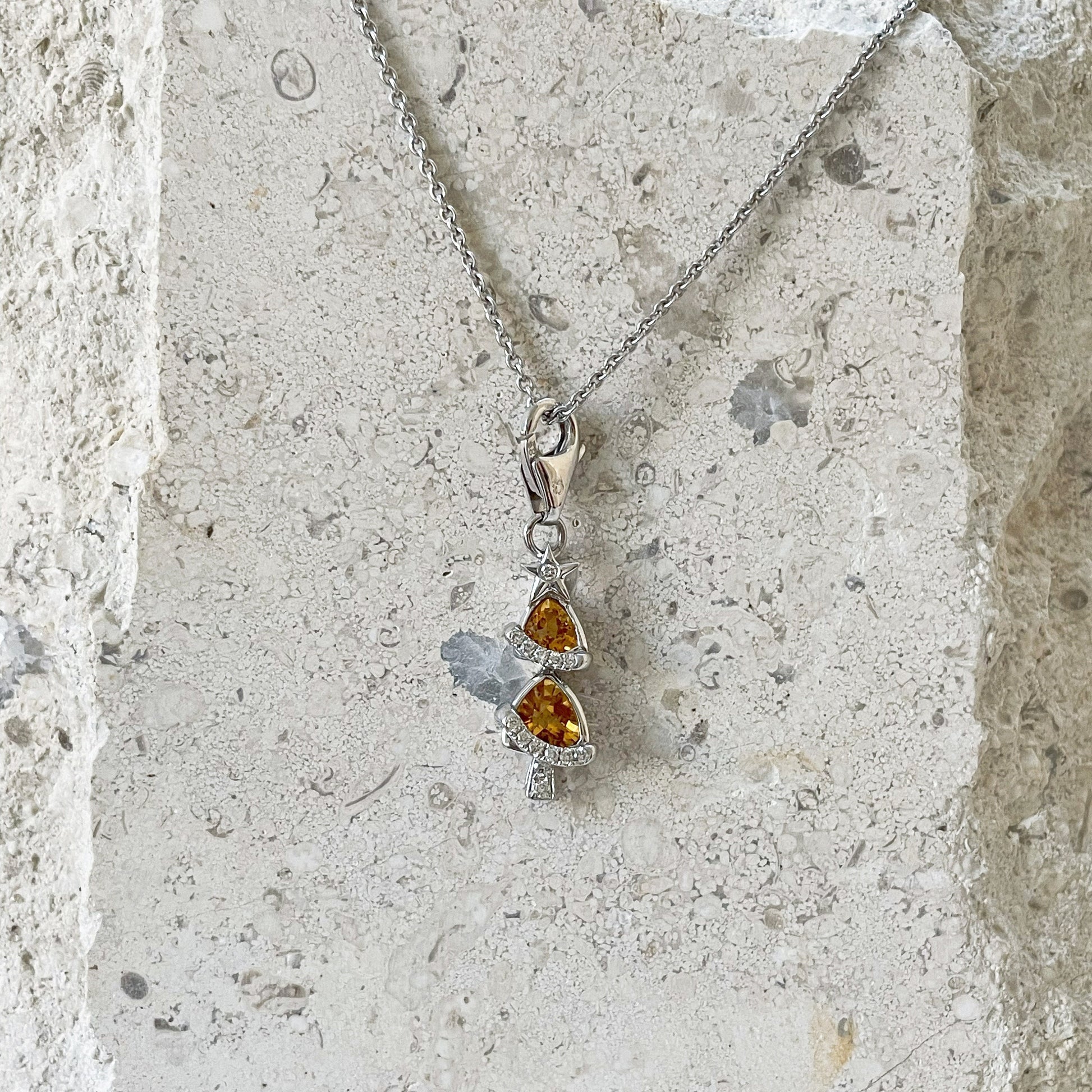 14K Solid Gold Christmas Tree Charm for Necklace/Bracelet/Keychain/Shoe/Wallet