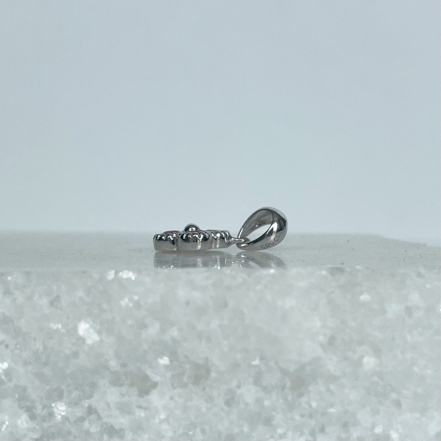 14K Solid Gold Genuine Ruby Clover Pendant