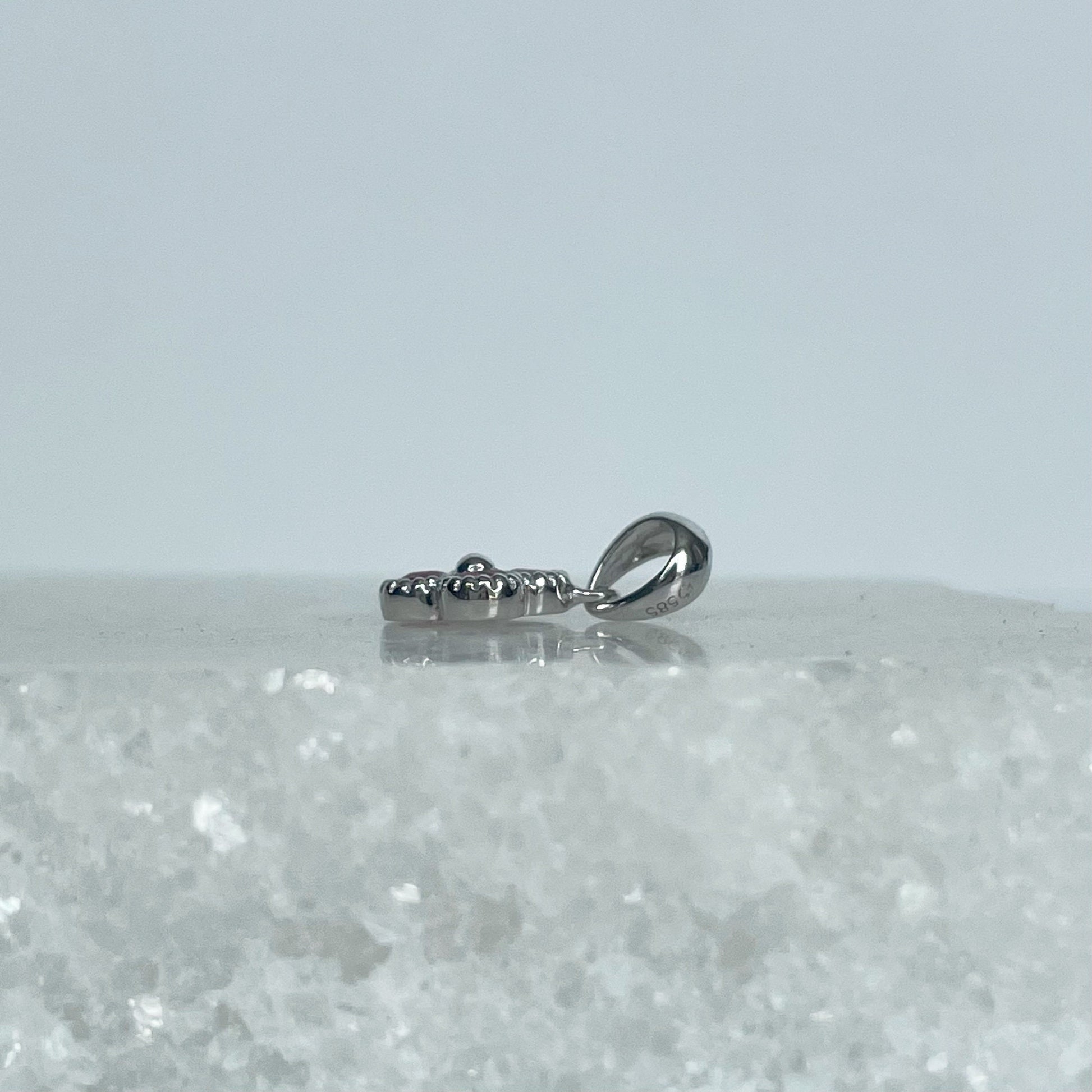 14K Solid Gold Genuine Ruby Clover Pendant