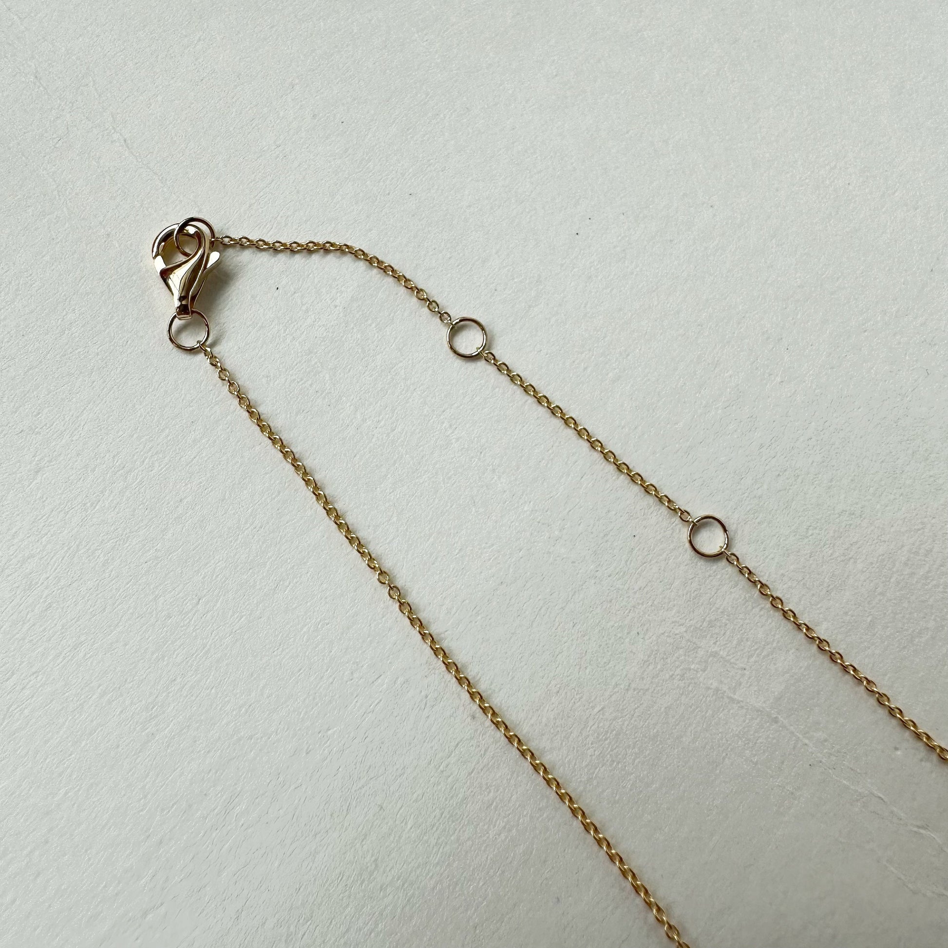 14K Solid Gold Genuine Diamond and Ruby/Sapphire/Emerald Stacked Necklace