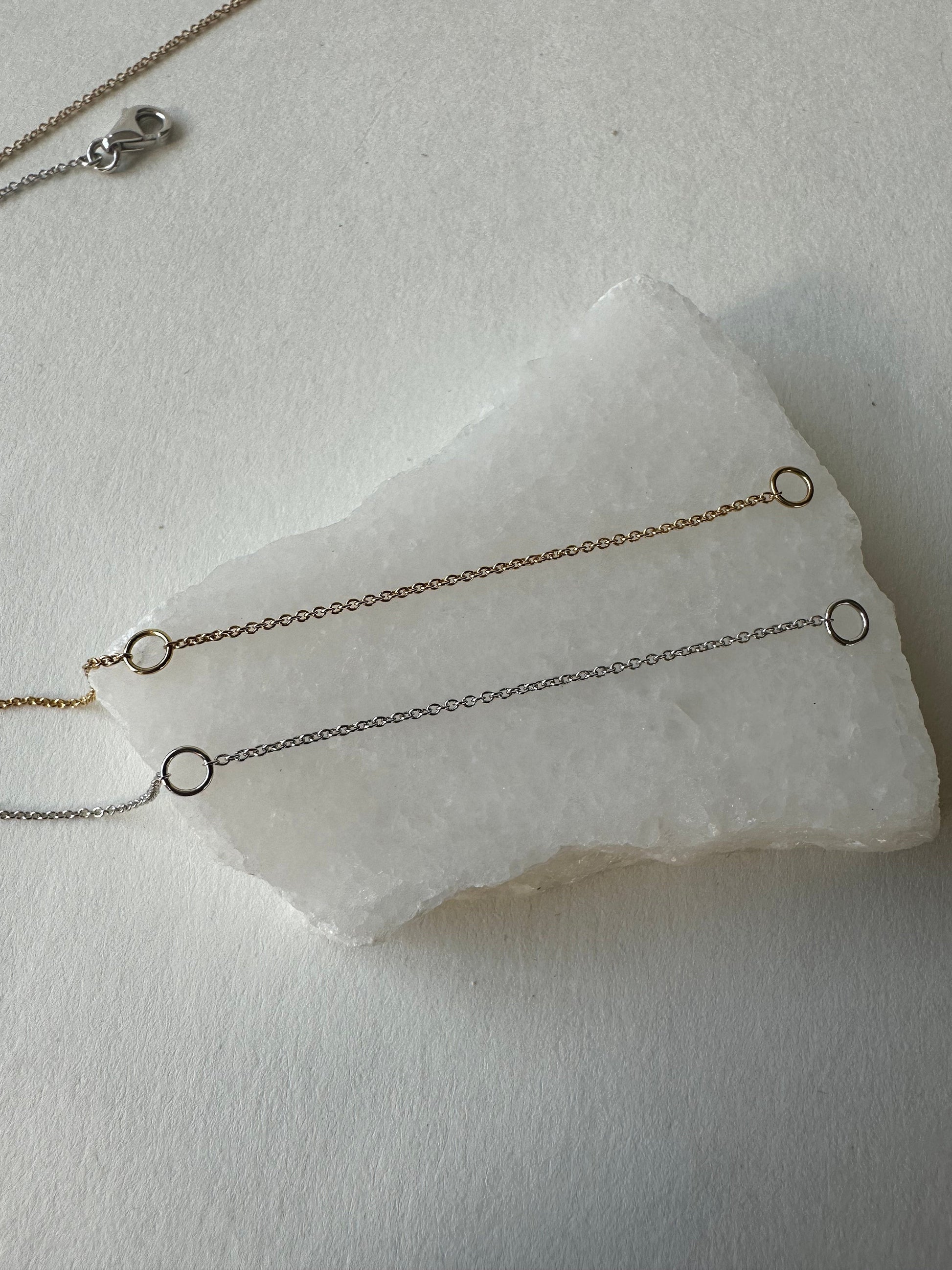 14K Solid Gold Genuine Ruby Circle Pendant (pendant only)