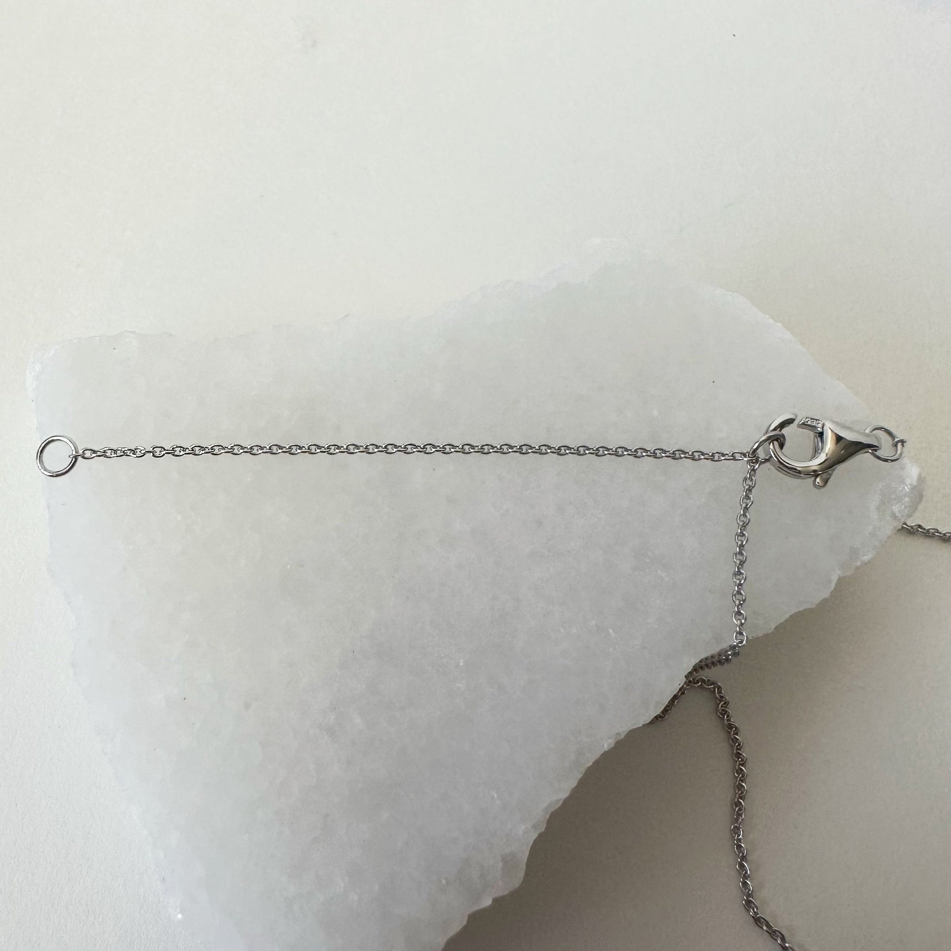 14K Solid White Gold Teardrop Ruby and Diamond Pendant